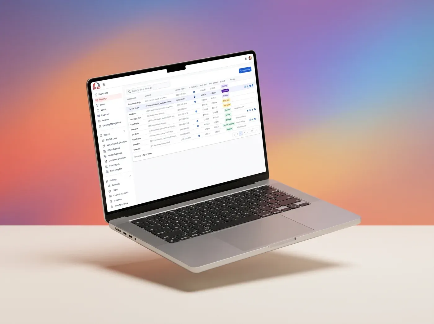 Sho — vista principal